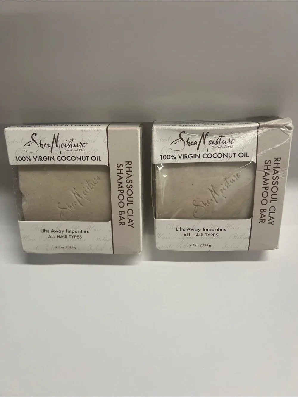 Shea Moisture Rhassoul Clay Shampoo Bars - Sealed Full Size Set of Two